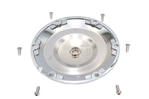 V-Twin Chrome 6-Hole Flame Derby Cover - 42-0468