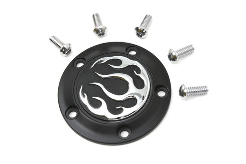 V-Twin Black 5-Hole Flame Point Cover - 42-0473