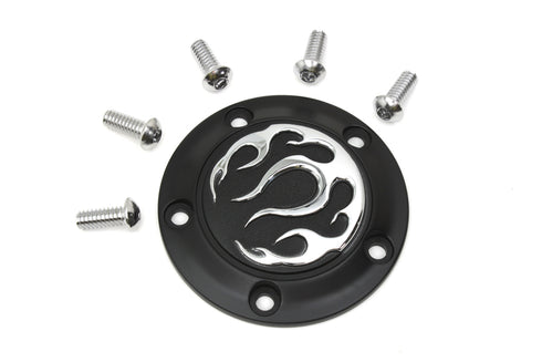 V-Twin Black 5-Hole Flame Point Cover - 42-0473