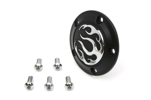 V-Twin Black 5-Hole Flame Point Cover - 42-0473
