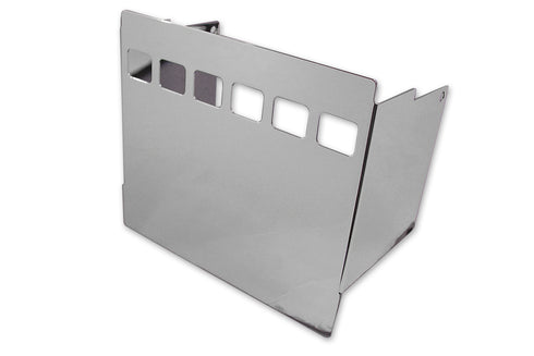V-Twin Chrome Battery Side Cover with Square View Holes - 42-0502