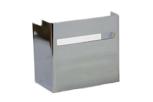 V-Twin Chrome Battery Side Cover with Single Slot View Hole - 42-0505