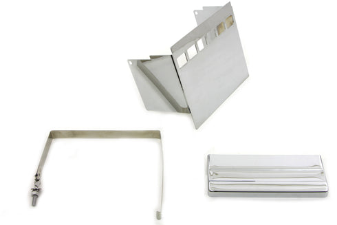 V-Twin Chrome Square Battery Cover Kit - 42-0543