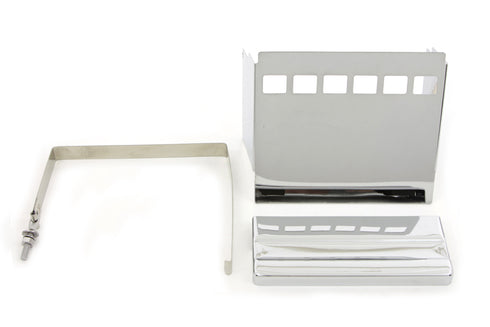 V-Twin Chrome Square Battery Cover Kit - 42-0543