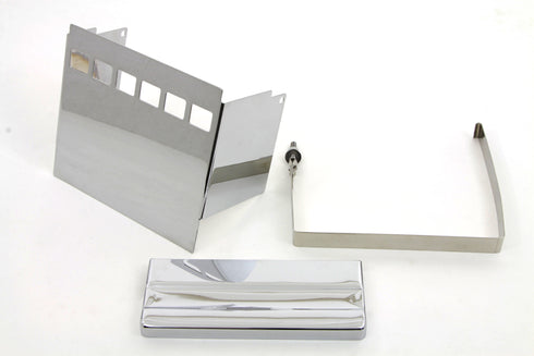 V-Twin Chrome Square Battery Cover Kit - 42-0543