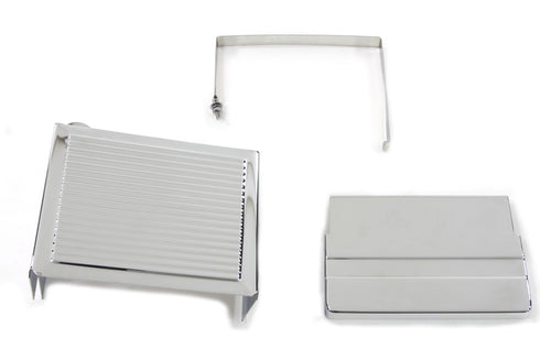 V-Twin Chrome Ribbed Battery Cover Kit - 42-0546