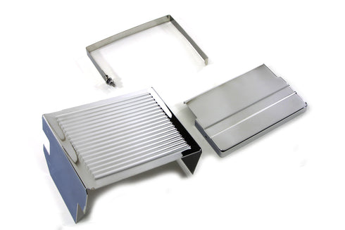 V-Twin Chrome Ribbed Battery Cover Kit - 42-0546