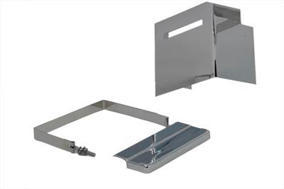 V-Twin Battery Cover Kit Chrome Slotted - 42-0548