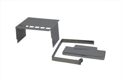 V-Twin Battery Cover Kit Chrome Slotted - 42-0576