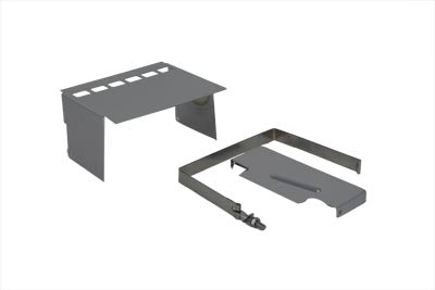 V-Twin Battery Cover Kit Chrome Slotted - 42-0576