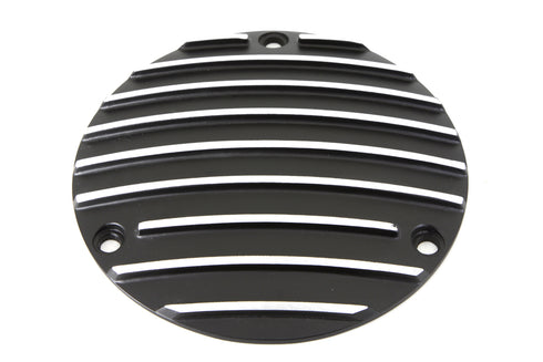V-Twin Finned Derby Cover Black - 42-0632