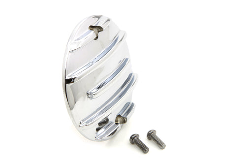 V-Twin Finned Ignition System Cover Chrome - 42-0638