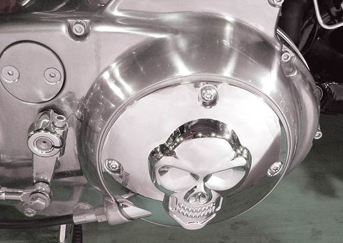 V-Twin Skull Clutch Inspection Cover Chrome - 42-0678