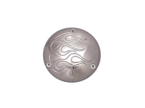 V-Twin Chrome Flame Derby Cover - 42-0747