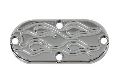 V-Twin Oval Inspection Chrome Flame - 42-0749