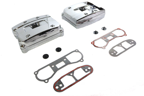 V-Twin Chrome Rocker Box Cover Set - 42-0787