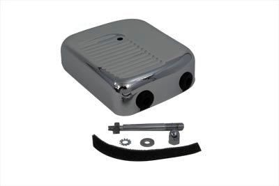 V-Twin Chrome Dual Coil Finned Panhead Style Coil Cover - 42-0891