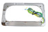 V-Twin License Plate Frame Chrome Billet with LED Top Lamp - 42-0966