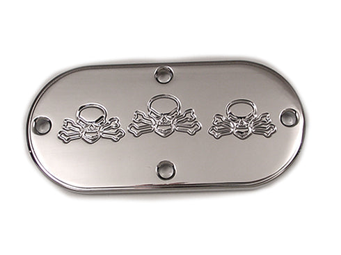 V-Twin Bonehead Skull Inspection Cover Chrome - 42-1008