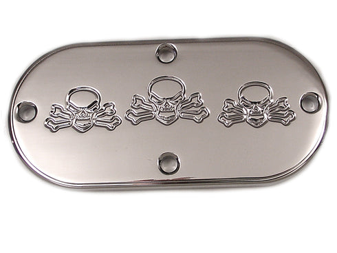 V-Twin Bonehead Skull Inspection Cover Chrome - 42-1008
