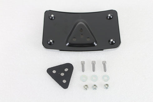 V-Twin License Plate Bracket Curved Laydown Style Chrome Billet - 42-1009