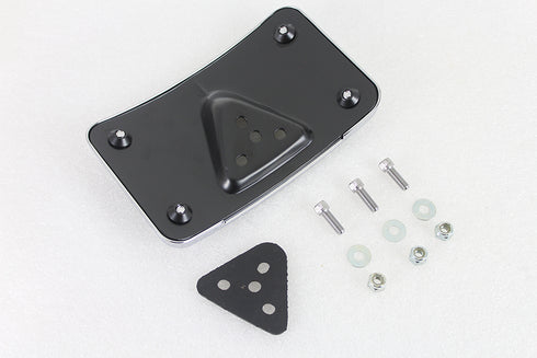 V-Twin License Plate Bracket Curved Laydown Style Chrome Billet - 42-1009