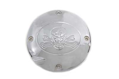 V-Twin Skull Clutch Inspection Cover Chrome - 42-1018