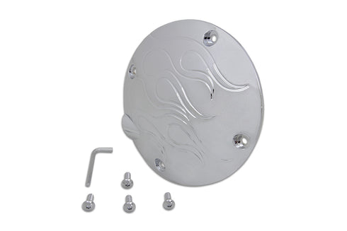 V-Twin Flame Clutch Inspection Cover Chrome - 42-1019
