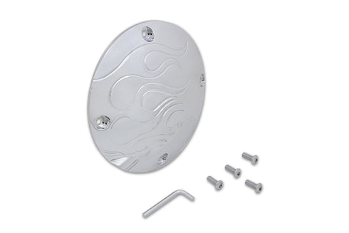 V-Twin Flame Clutch Inspection Cover Chrome - 42-1019