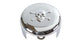 V-Twin Skull Round Horn Cover Chrome - 42-1036