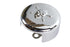 V-Twin Skull Round Horn Cover Chrome - 42-1036