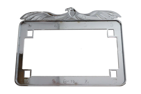 V-Twin License Plate Frame Flying Eagle Style Chrome - 42-1037