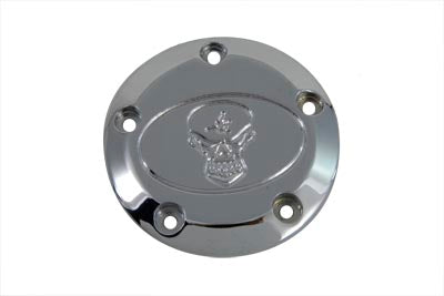 V-Twin Skull Ignition System Cover 5-Hole Chrome - 42-1059