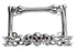 V-Twin License Plate Frame Skull Style Chrome - 42-1068