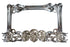 V-Twin License Plate Frame Skull Style Chrome - 42-1068