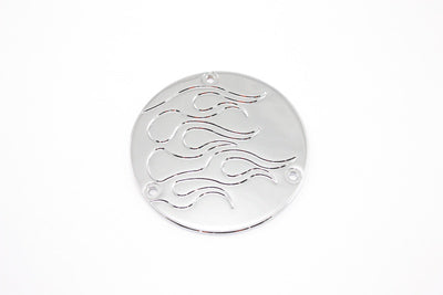 V-Twin Flame Derby Cover Chrome - 42-1075