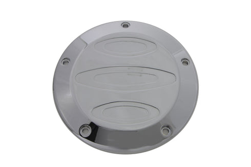 V-Twin Chrome Contour 5-Hole Derby Cover - 42-1091