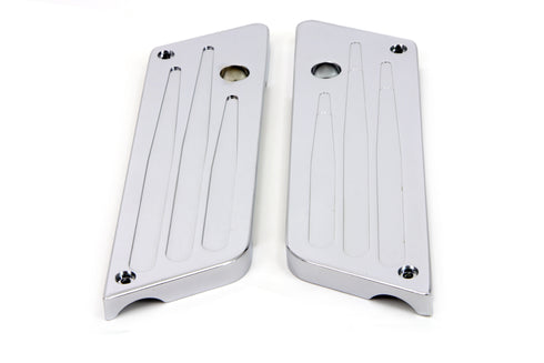 V-Twin Wyatt Gatling Milled Saddlebag Face Plate - 42-1129