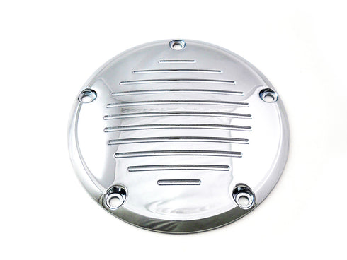 V-Twin Chrome Grooved 5-Hole Derby Cover - 42-1141