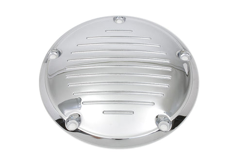 V-Twin Chrome Grooved 5-Hole Derby Cover - 42-1141