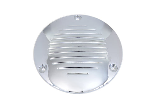V-Twin Chrome Grooved 3-Hole Derby Cover - 42-1142