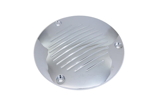 V-Twin Chrome Grooved 3-Hole Derby Cover - 42-1142