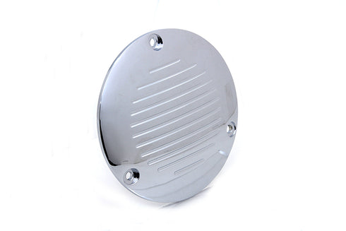 V-Twin Chrome Grooved 3-Hole Derby Cover - 42-1142