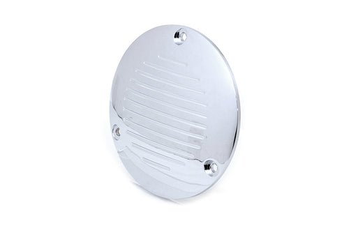 V-Twin Chrome Grooved 3-Hole Derby Cover - 42-1142