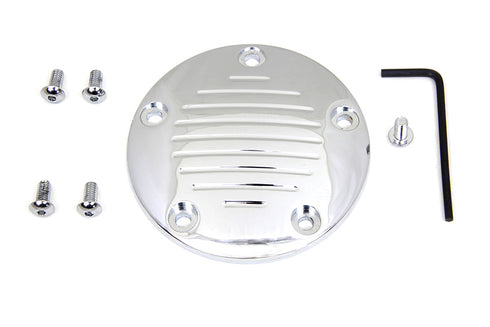 V-Twin Grooved Ignition System Cover 5-Hole Chrome - 42-1144