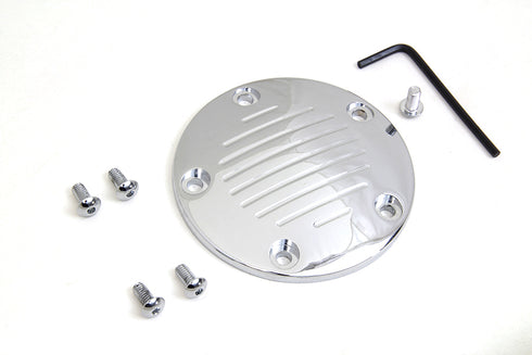 V-Twin Grooved Ignition System Cover 5-Hole Chrome - 42-1144