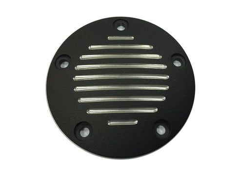 V-Twin Grooved Ignition System Cover 5-Hole Black - 42-1145