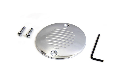 V-Twin Grooved Ignition System Cover 2-Hole Chrome - 42-1146