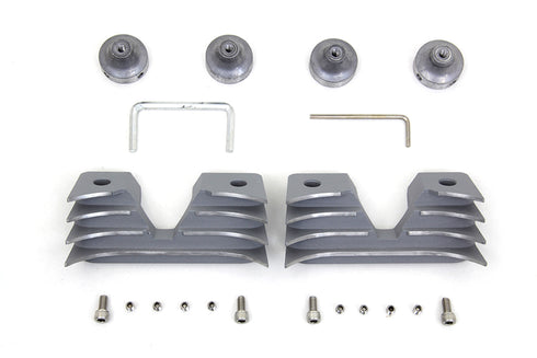 V-Twin Head Bolt and Spark Plug Cover Kit Silver - 42-1156