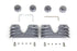 V-Twin Head Bolt and Spark Plug Cover Kit Silver - 42-1156